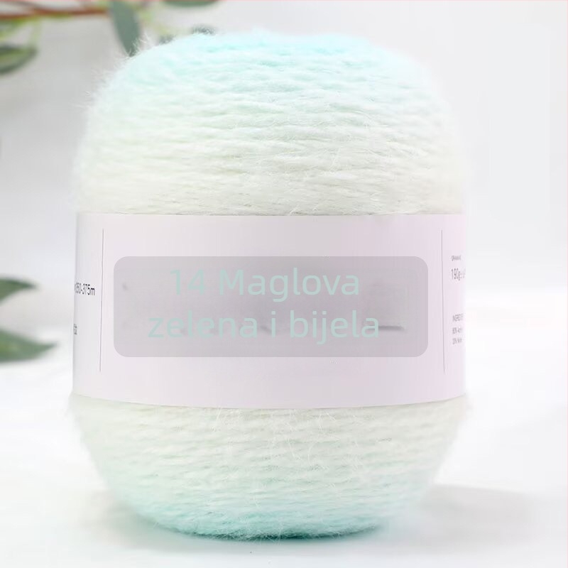 Priča za deke s gradientnim dizajnom, Semi-worsted, ball yarn konac za ručno pletenje, alias Cake line, brand Also Warm