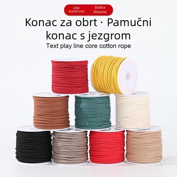 Šareni pamučni konac s jezgrom za DIY Bodhi narukvicu, ručno pleten, otporan na habanje, višeslojna užad