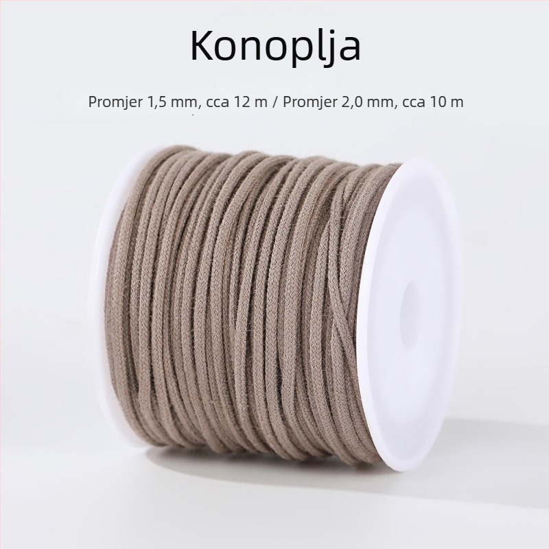 Šareni pamučni konac s jezgrom za DIY Bodhi narukvicu, ručno pleten, otporan na habanje, višeslojna užad