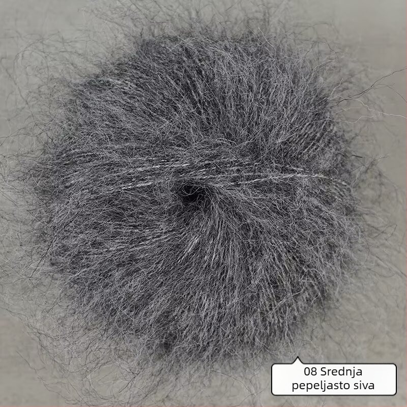 Miješavina pređe za ručno pletenje – alpaka i mohair s dugim vlascima; ring-spun; grupa vlakna; Mu Pai