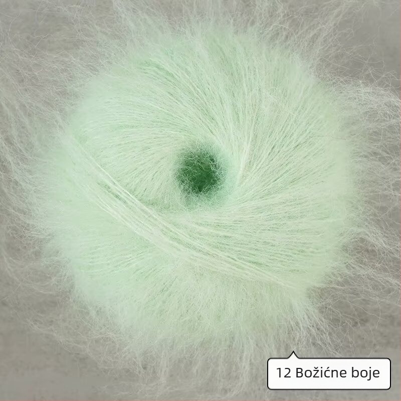 Miješavina pređe za ručno pletenje – alpaka i mohair s dugim vlascima; ring-spun; grupa vlakna; Mu Pai