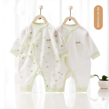 Novorođenče unisex pamučni dugi rukav jumpsuit, 100% pamuk, za dob 0–12 mjeseci, proljeće/jesen