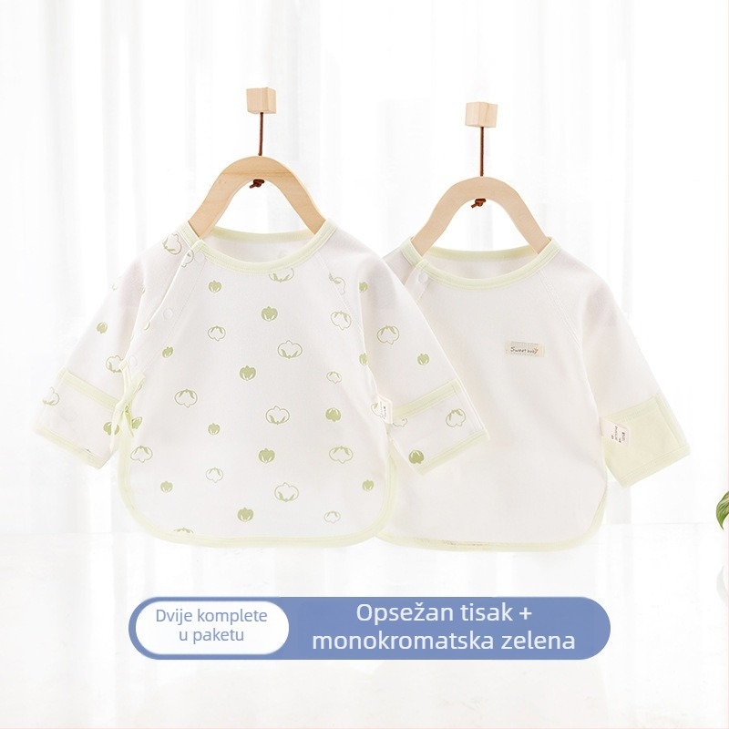 Novorođenče unisex pamučni dugi rukav jumpsuit, 100% pamuk, za dob 0–12 mjeseci, proljeće/jesen