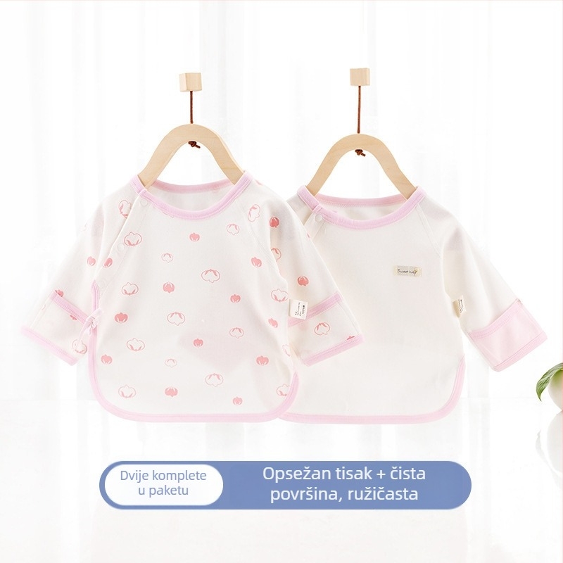 Novorođenče unisex pamučni dugi rukav jumpsuit, 100% pamuk, za dob 0–12 mjeseci, proljeće/jesen