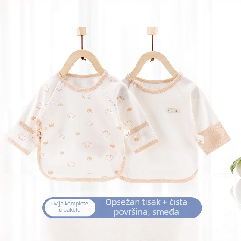 Novorođenče unisex pamučni dugi rukav jumpsuit, 100% pamuk, za dob 0–12 mjeseci, proljeće/jesen