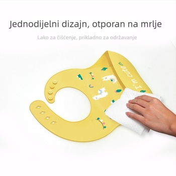 Warm Xinbei Silikonska bebina baveta – vodootporna, protiv prljavštine, prehrambeni silikon, unisex, za djecu 0-6 godina