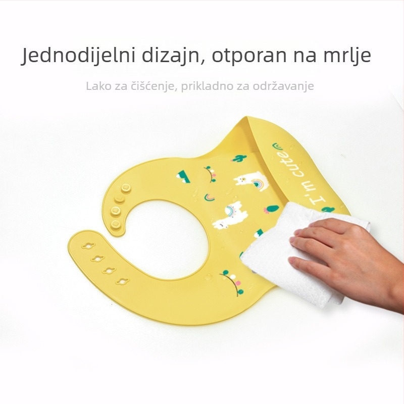 Warm Xinbei Silikonska bebina baveta – vodootporna, protiv prljavštine, prehrambeni silikon, unisex, za djecu 0-6 godina