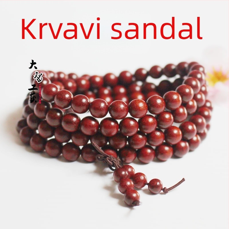 108-perlni budistički mala narukvica od ebanovine i ružinog drveta, perle 6 mm ili 8 mm