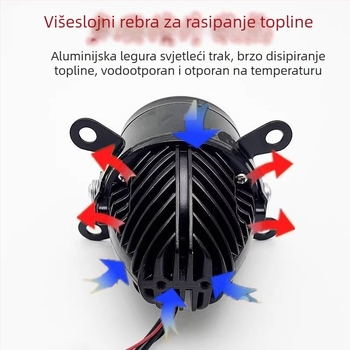 Prednje LED svjetlo za maglu, 45W, 12V, dvostruki fokus s fisheye lećom