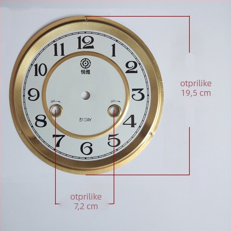 Mehanički brojčanik sata s Yueya pogonom, metalni brojčanik, dvostrani DIY brojčanik sata
