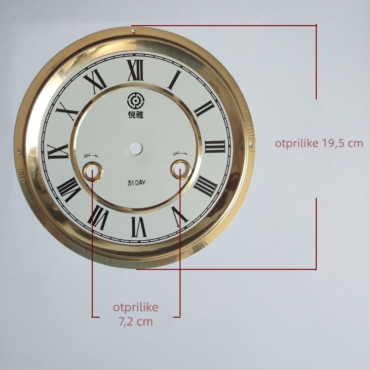 Mehanički brojčanik sata s Yueya pogonom, metalni brojčanik, dvostrani DIY brojčanik sata