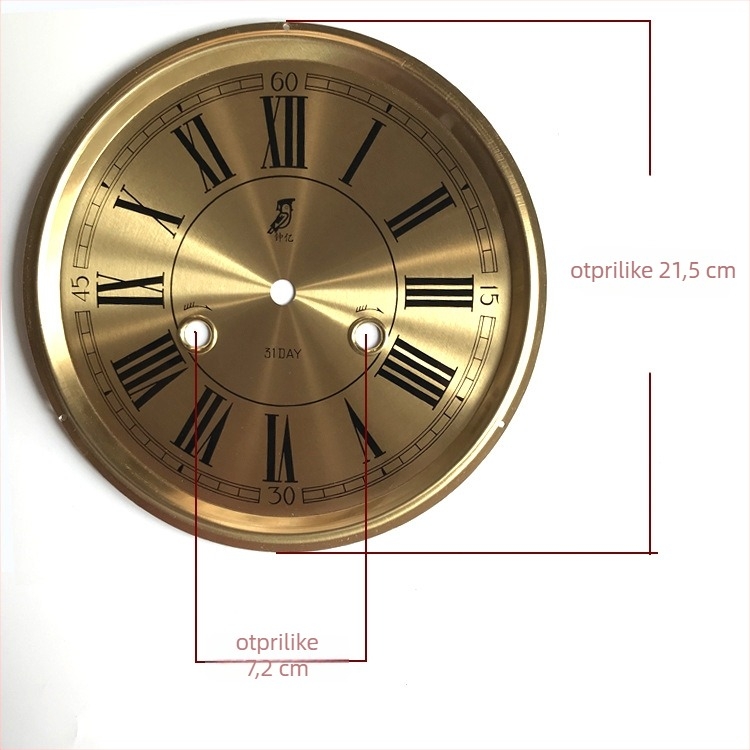 Mehanički brojčanik sata s Yueya pogonom, metalni brojčanik, dvostrani DIY brojčanik sata