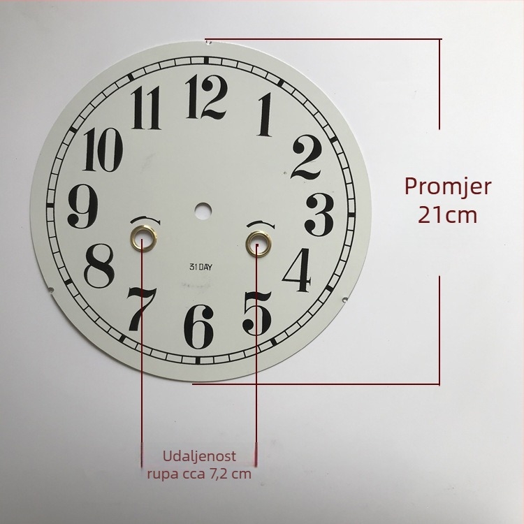 Mehanički brojčanik sata s Yueya pogonom, metalni brojčanik, dvostrani DIY brojčanik sata