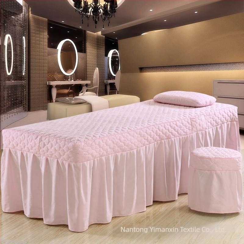 Pamukasta pokrivač za krevet u jednom komadu s otvorima, univerzalan za sve sezone, minimalistički dizajn za masažu i spa, zaštitni pokrov za krevet za kozmetičke salone.