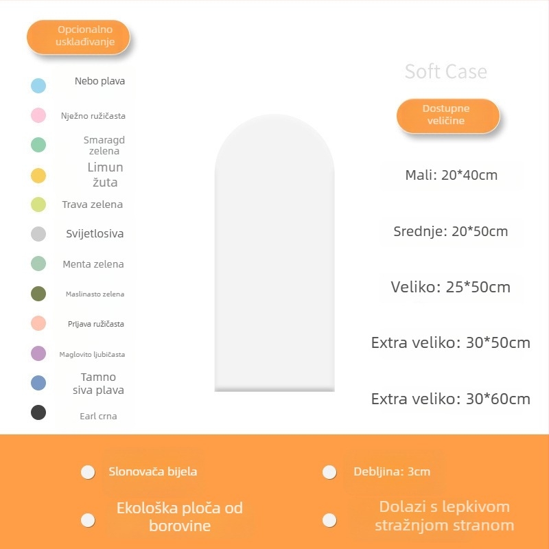Protudarna meka zidna naljepnica, samoljepljiva zaštita uz dječji krevet, tatami zidni obruč oko kreveta, 3D jastuk, moderni minimalistički stil