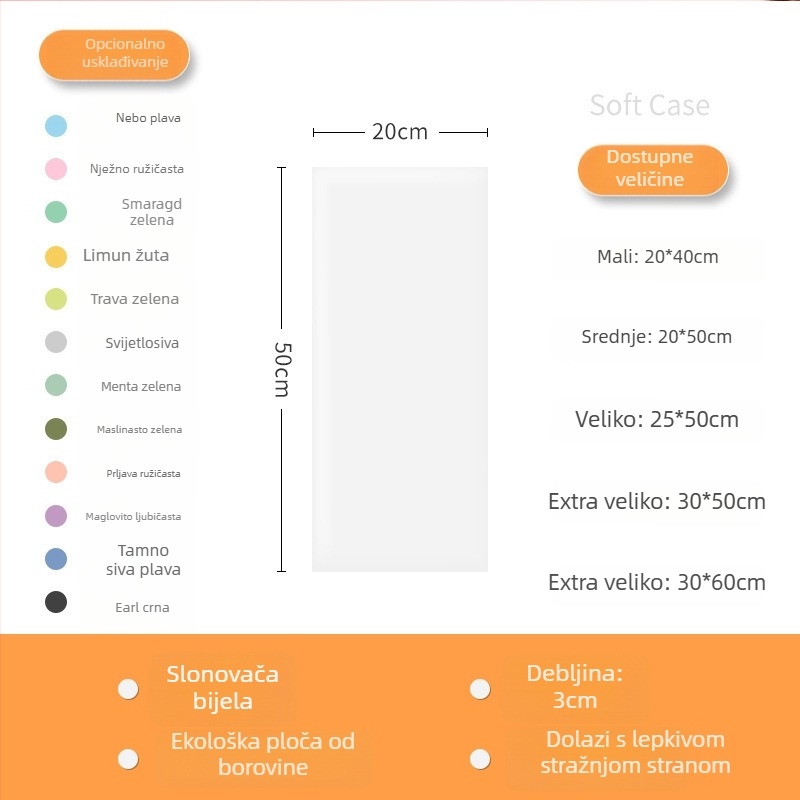 Protudarna meka zidna naljepnica, samoljepljiva zaštita uz dječji krevet, tatami zidni obruč oko kreveta, 3D jastuk, moderni minimalistički stil