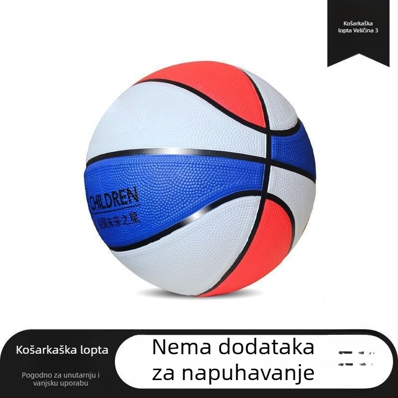 Plava mala košarkaška lopta za djecu i tinejdžere – izdržljiva mekana gumena lopta