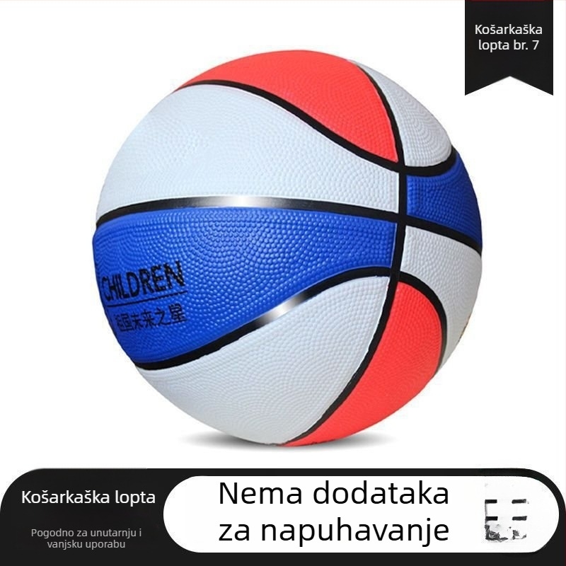 Plava mala košarkaška lopta za djecu i tinejdžere – izdržljiva mekana gumena lopta