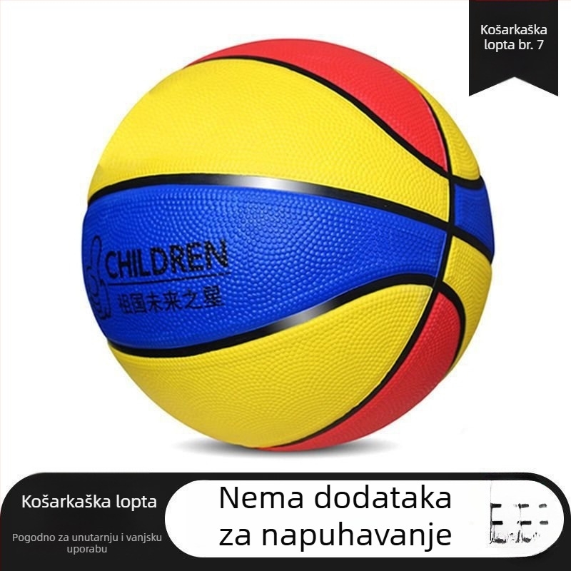 Plava mala košarkaška lopta za djecu i tinejdžere – izdržljiva mekana gumena lopta