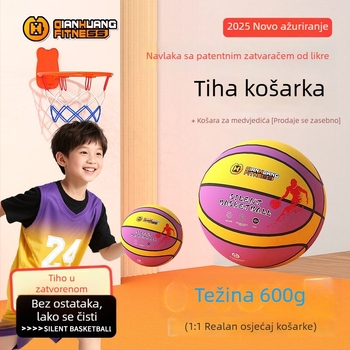 Teški tihi unutarnji košarkaški set za djecu – lopta od pjene i obruč