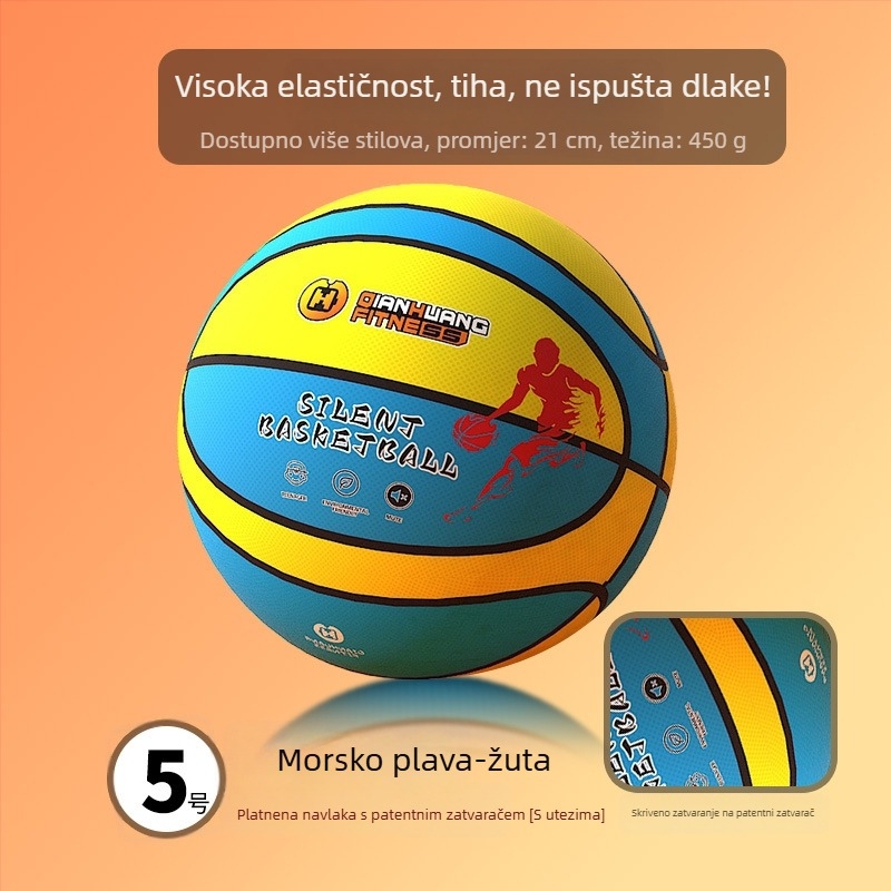 Teški tihi unutarnji košarkaški set za djecu – lopta od pjene i obruč