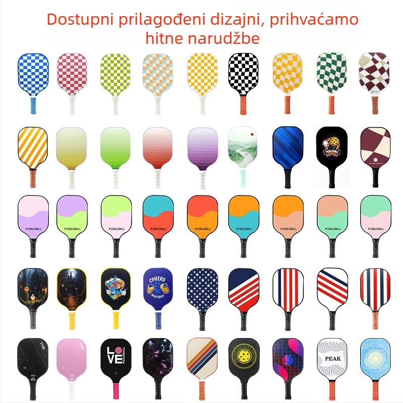 Fiberglass pickleball raketa, Kerui 2611, debljina 10,5 mm, masa 225 g ± 10 g