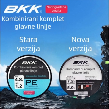Nylon komplet glavne linije, bez čvorova, duljine 3,6–8,1 m, za slobodni ribolov na Black Pit
