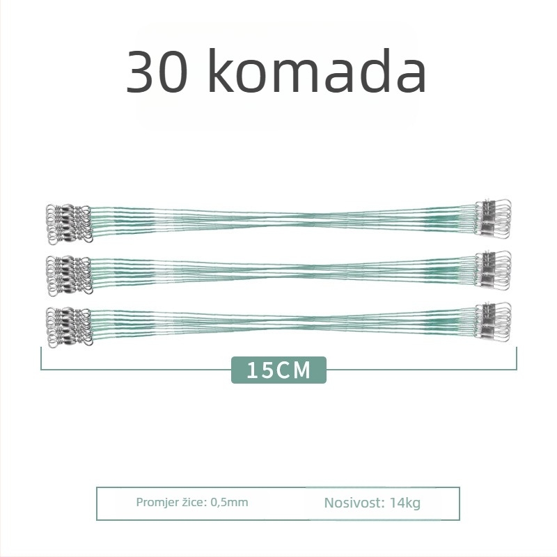 Pod-linija od čelične žice za ribolov, anti-zamotavanje, visoka otpornost na naprezanje, završni konektor-špic, mikro ribolovno opremanje