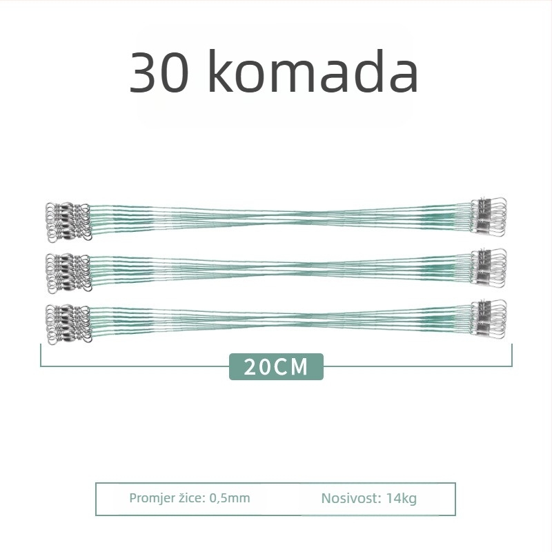 Pod-linija od čelične žice za ribolov, anti-zamotavanje, visoka otpornost na naprezanje, završni konektor-špic, mikro ribolovno opremanje