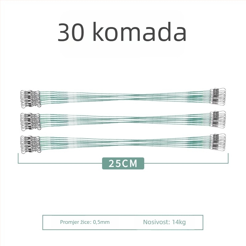 Pod-linija od čelične žice za ribolov, anti-zamotavanje, visoka otpornost na naprezanje, završni konektor-špic, mikro ribolovno opremanje