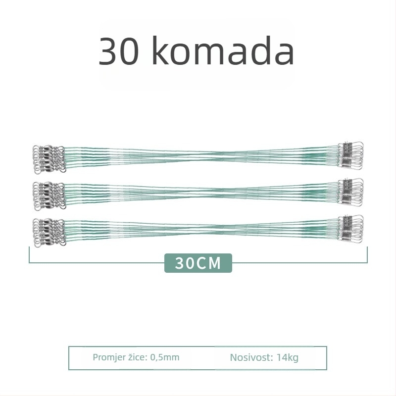 Pod-linija od čelične žice za ribolov, anti-zamotavanje, visoka otpornost na naprezanje, završni konektor-špic, mikro ribolovno opremanje