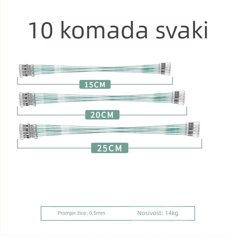 Pod-linija od čelične žice za ribolov, anti-zamotavanje, visoka otpornost na naprezanje, završni konektor-špic, mikro ribolovno opremanje