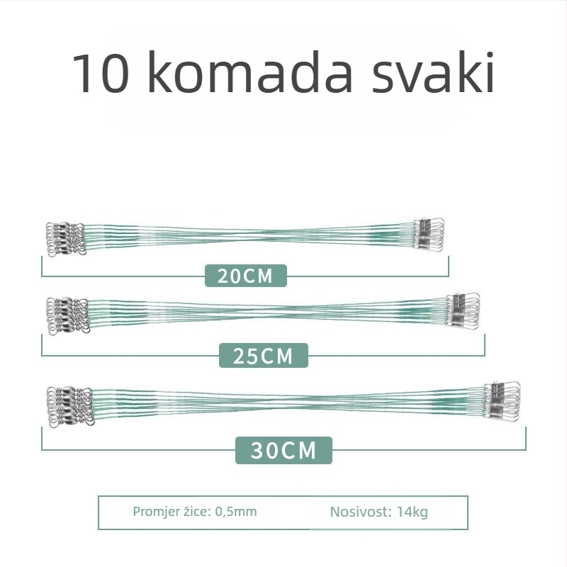 Pod-linija od čelične žice za ribolov, anti-zamotavanje, visoka otpornost na naprezanje, završni konektor-špic, mikro ribolovno opremanje