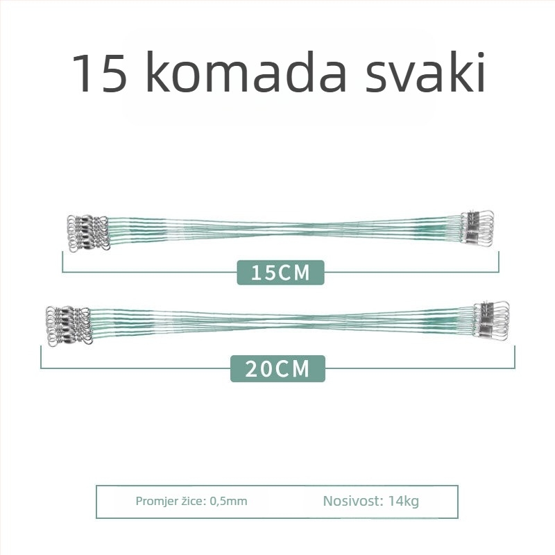 Pod-linija od čelične žice za ribolov, anti-zamotavanje, visoka otpornost na naprezanje, završni konektor-špic, mikro ribolovno opremanje