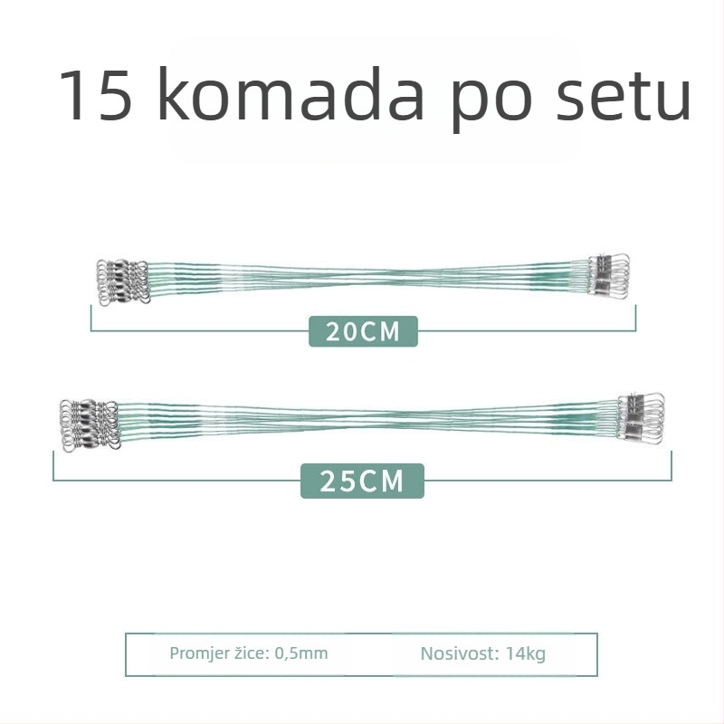 Pod-linija od čelične žice za ribolov, anti-zamotavanje, visoka otpornost na naprezanje, završni konektor-špic, mikro ribolovno opremanje