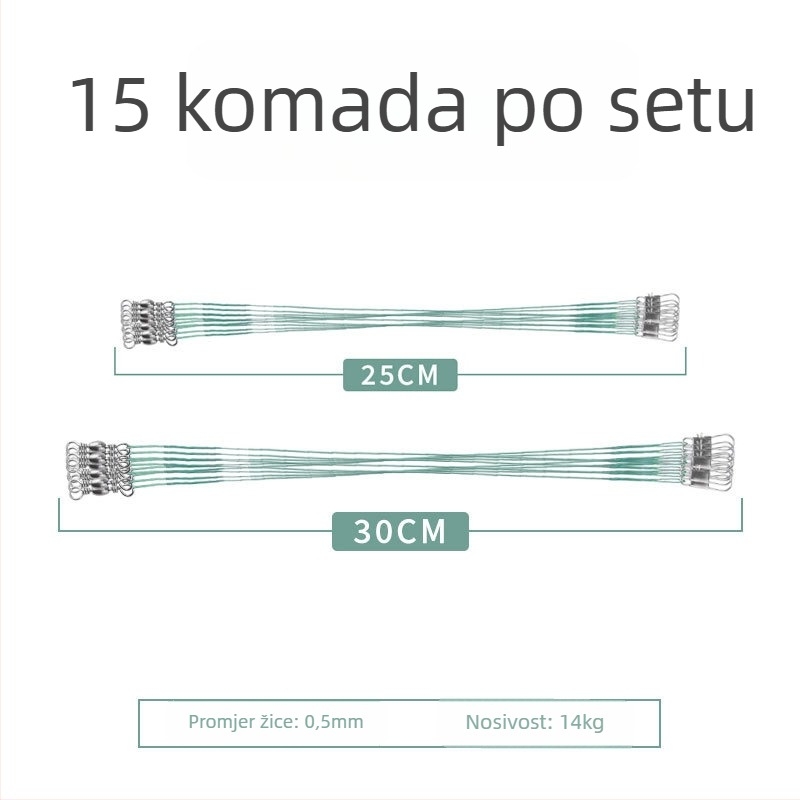 Pod-linija od čelične žice za ribolov, anti-zamotavanje, visoka otpornost na naprezanje, završni konektor-špic, mikro ribolovno opremanje