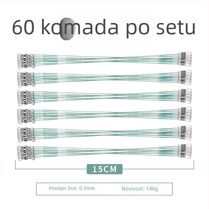 Pod-linija od čelične žice za ribolov, anti-zamotavanje, visoka otpornost na naprezanje, završni konektor-špic, mikro ribolovno opremanje