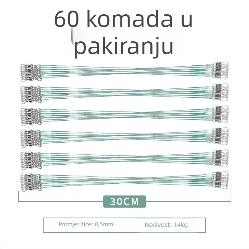 Pod-linija od čelične žice za ribolov, anti-zamotavanje, visoka otpornost na naprezanje, završni konektor-špic, mikro ribolovno opremanje