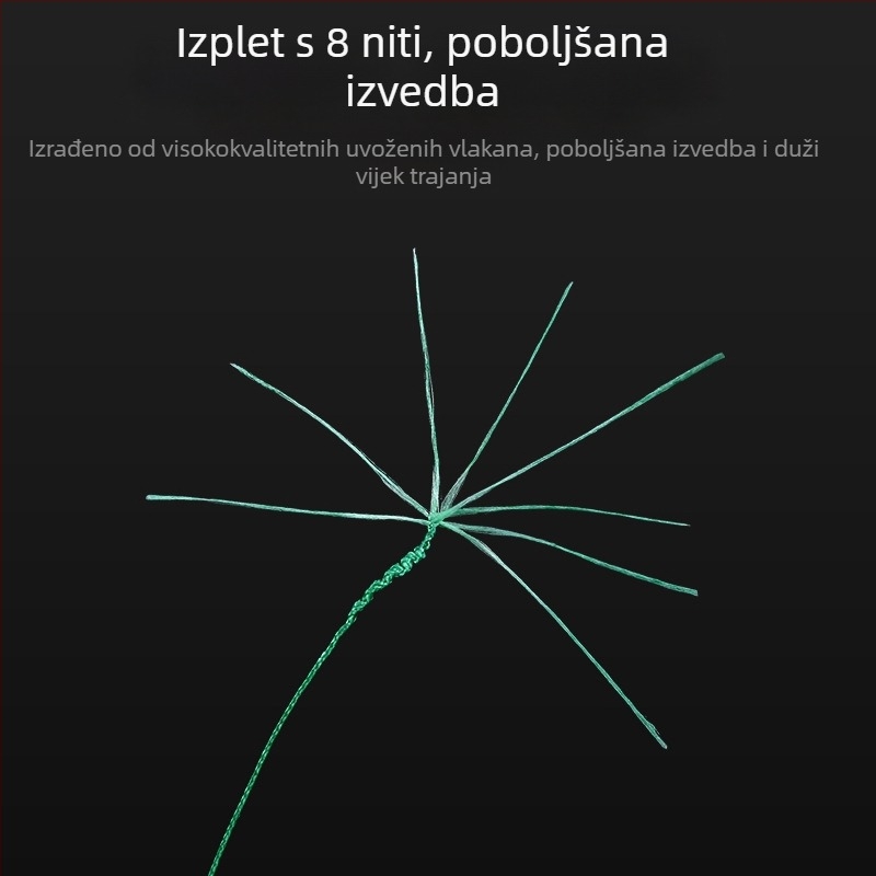 Glavna ribolovna linija, 8-žilna PE linija, duljina 500 m ili 1000 m, za morski ribolov i mamce, u kutiji s 6 špulni