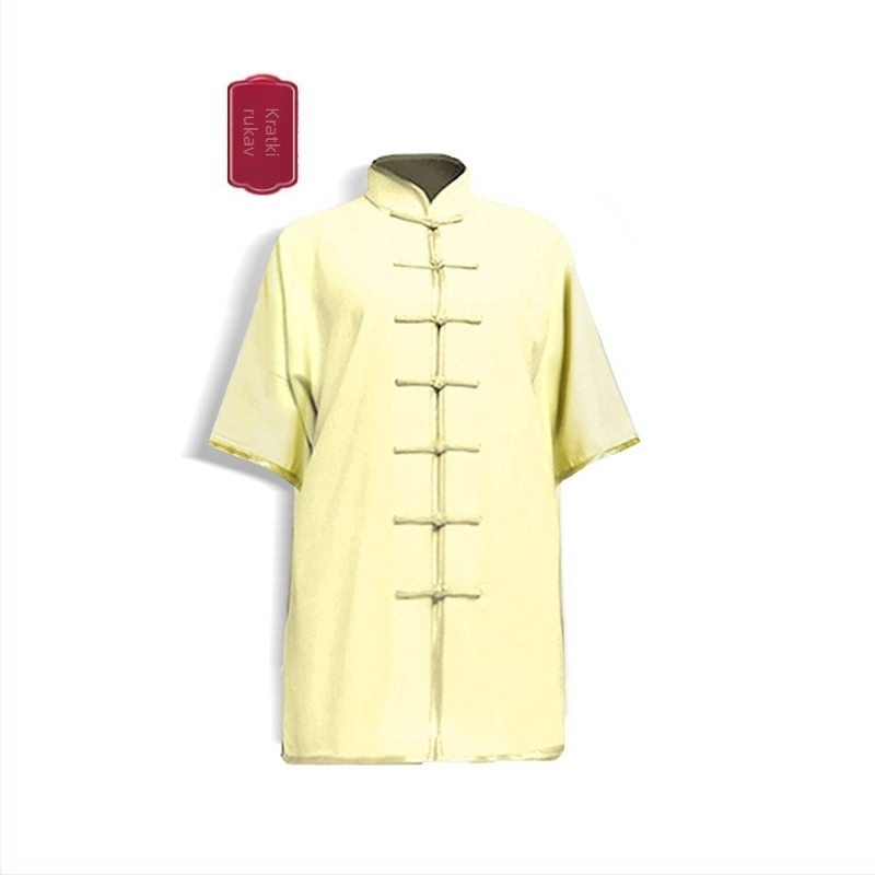 Tai Chi stil top za etnički ples - unisex, Chenille tkanina sa Spandex smjesom 30-50%, proljeće 2025