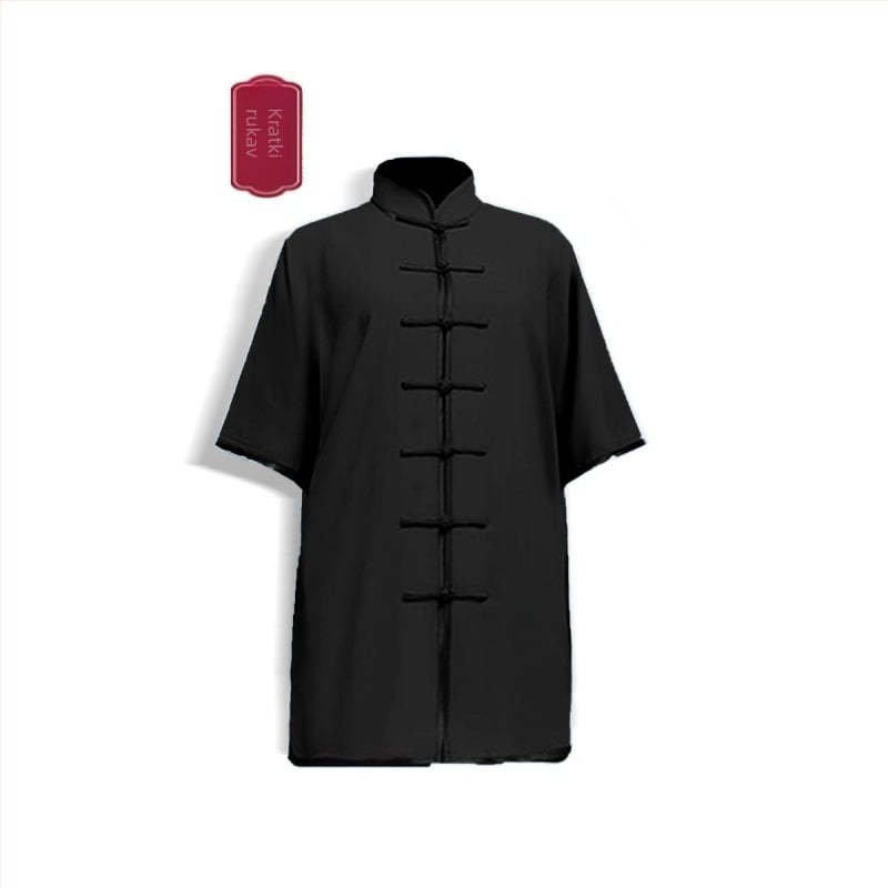 Tai Chi stil top za etnički ples - unisex, Chenille tkanina sa Spandex smjesom 30-50%, proljeće 2025