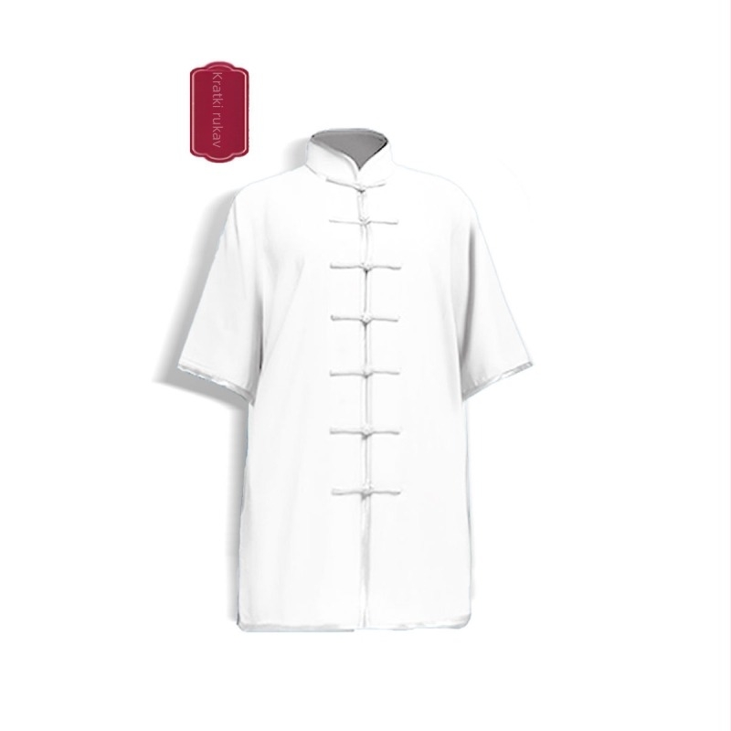 Tai Chi stil top za etnički ples - unisex, Chenille tkanina sa Spandex smjesom 30-50%, proljeće 2025