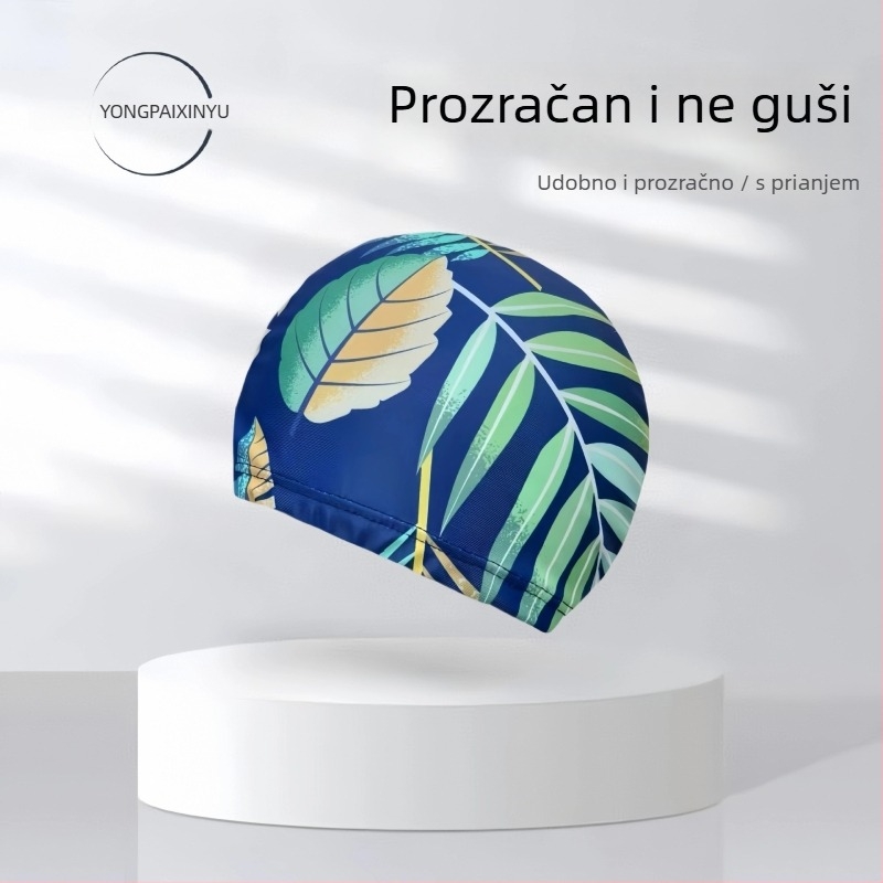 Plivačka kapa od poliester materijala s printom, unisex, za odrasle (Poliester • Print • Odrasli • Unisex)