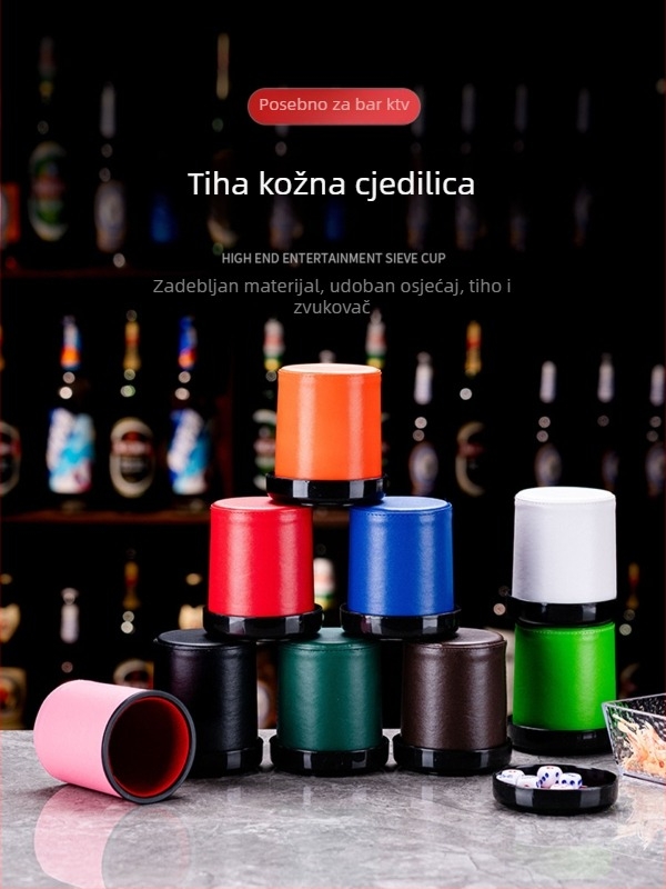 Set kockica s kožnim čašicama, zaobljeni rubovi, porijeklo Zhejiang, 100 kom.