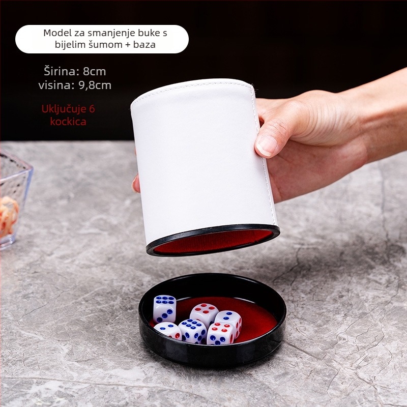 Set kockica s kožnim čašicama, zaobljeni rubovi, porijeklo Zhejiang, 100 kom.