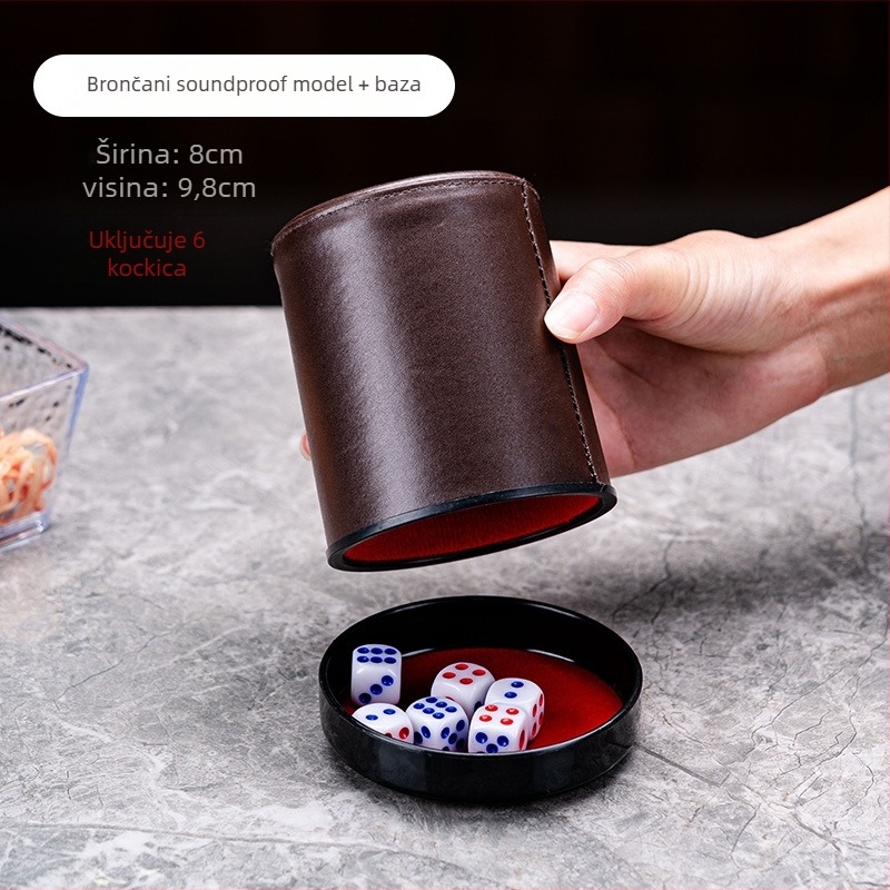 Set kockica s kožnim čašicama, zaobljeni rubovi, porijeklo Zhejiang, 100 kom.