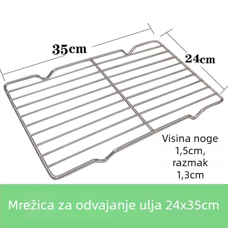 Komercijalna četvrtasta posuda od nehrđajućeg čelika s mrežastim sustavom kontrole ulja, posuda za filtriranje vode i ulja, izložbeni tanjur za hranu, za pečenje i začinjavanje