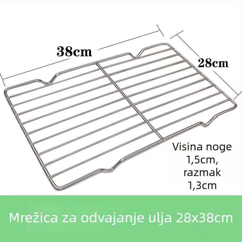 Komercijalna četvrtasta posuda od nehrđajućeg čelika s mrežastim sustavom kontrole ulja, posuda za filtriranje vode i ulja, izložbeni tanjur za hranu, za pečenje i začinjavanje