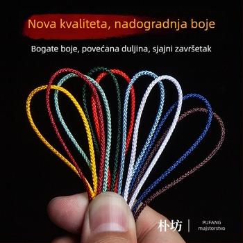 Najlonom pleteni narukvica s jadeitnim perlama, Bodhi sjemenkama, motiv zvijezda-mjesec