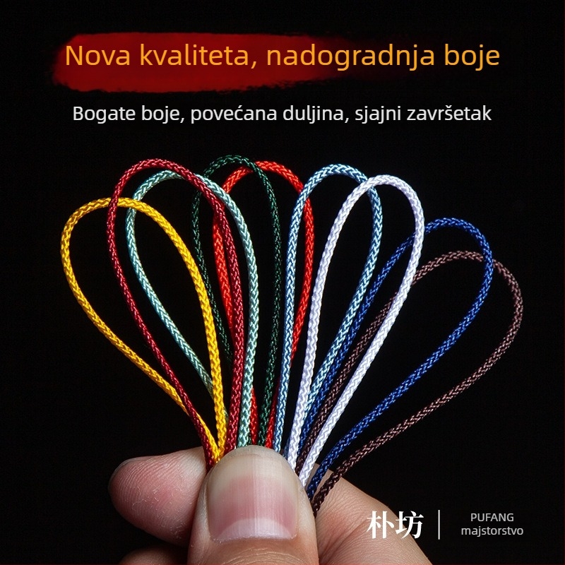 Najlonom pleteni narukvica s jadeitnim perlama, Bodhi sjemenkama, motiv zvijezda-mjesec
